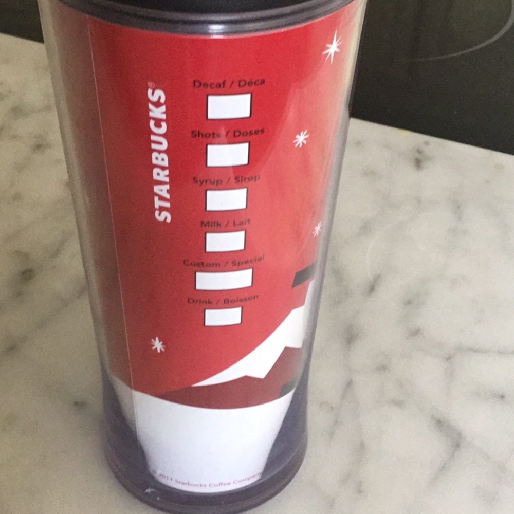 Starbucks Holiday Travel Drink Plastic Cup and Lid NEW - Picture 2 of 4